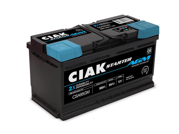 AKUMULATOR 12V-95AH D+ AGM CIAK STARTER
