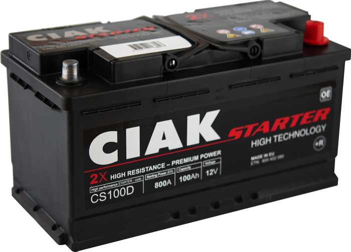 AKUMULATOR 12V-100AH D+ CIAK STARTER