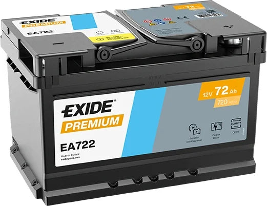 AKUMULATOR 12V-72AH D+ EA722 EXIDE PREMIUM
