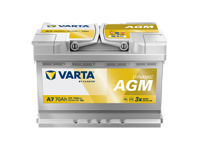 AKUMULATOR 12V-70AH D+ A7 VARTA DYNAMIC AGM