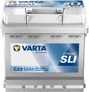 AKUMULATOR 12V-52AH D+ C22 VARTA DYNAMIC SLI