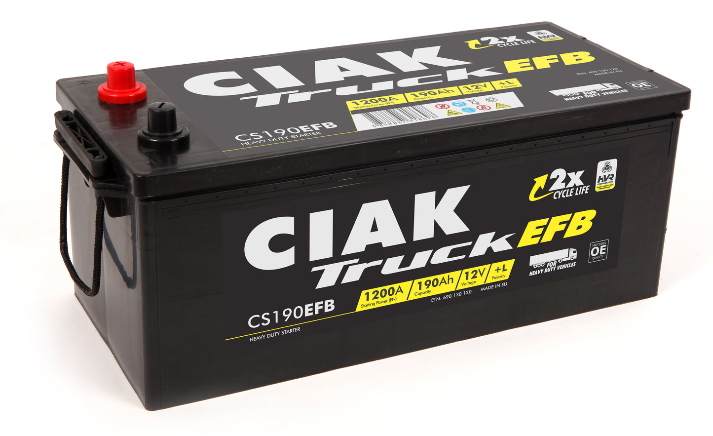 AKUMULATOR 12V-190AH L+ EFB CIAK STARTER