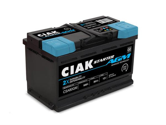 AKUMULATOR 12V-80AH D+ AGM CIAK STARTER