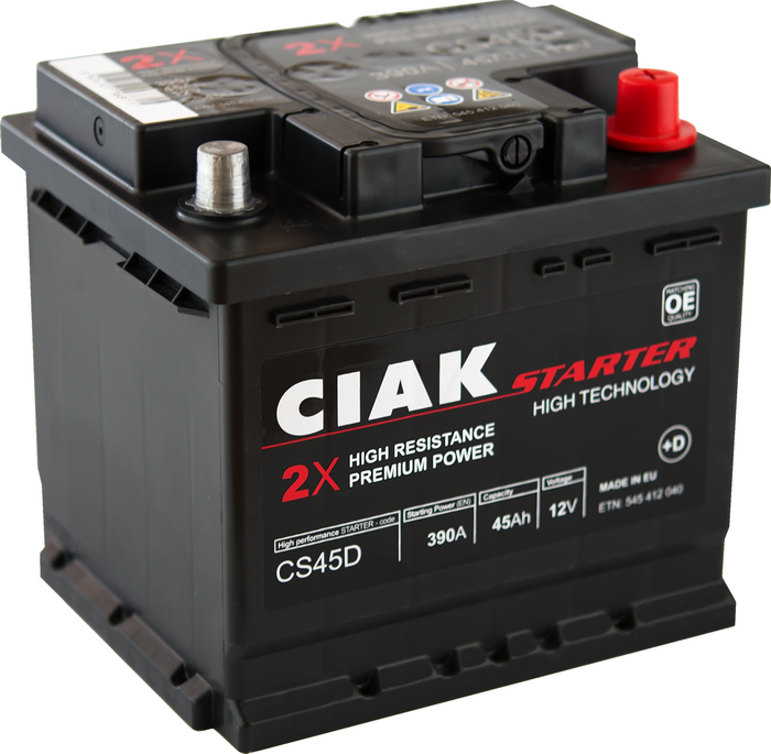 AKUMULATOR 12V-45AH L/D+ CIAK STARTER