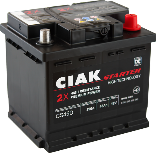 AKUMULATOR 12V-45AH L/D+ CIAK STARTER