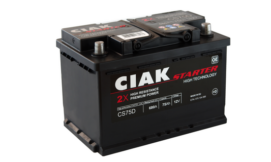 AKUMULATOR 12V-75AH D+ CIAK STARTER