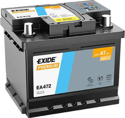 AKUMULATOR 12V-47AH D+ EA472 EXIDE PREMIUM
