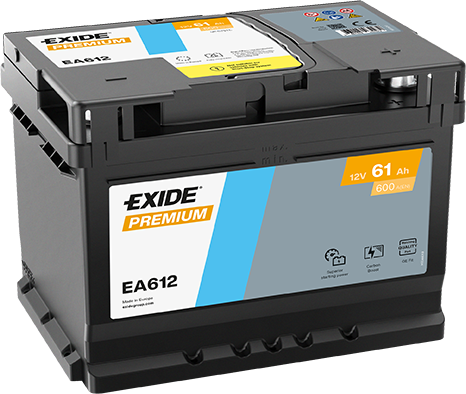 AKUMULATOR 12V-61AH D+ EA612 EXIDE PREMIUM