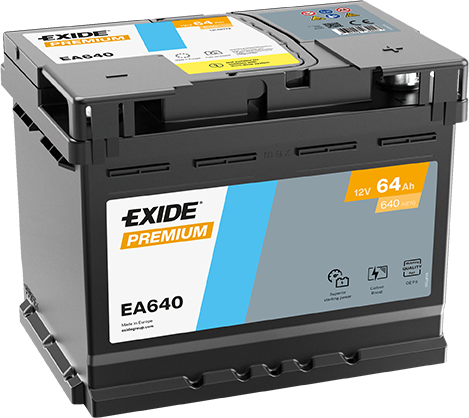 AKUMULATOR 12V-64AH D+ EA640 EXIDE PREMIUM