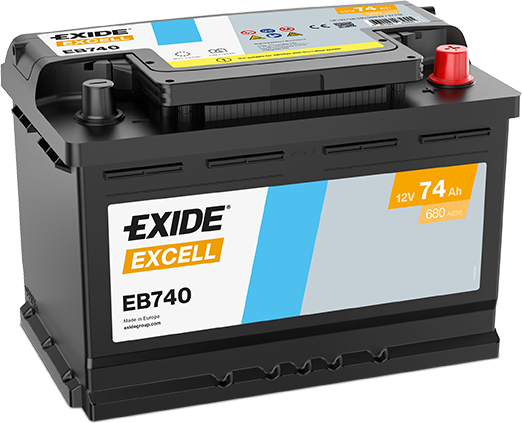 AKUMULATOR 12V-74AH D+ EB740 EXIDE EXCELL